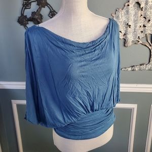 Blue Flowy Top